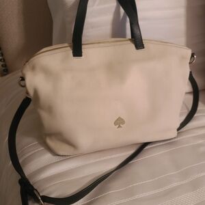 Kate Spade Cream and Black Shoulder Bag (Linsley)